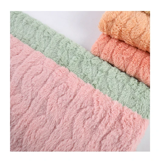 100% pletená fleecová tkanina Sherpa
