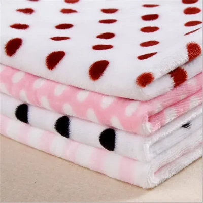 Print Coral Fabric For Blanket