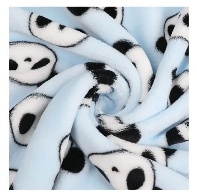 Roztomilá panda tištěná měkká flanelová látka