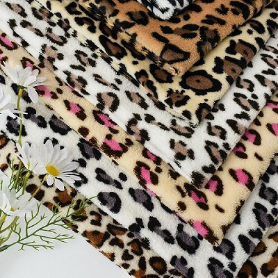 Leopard Print Flanenel tkanina
