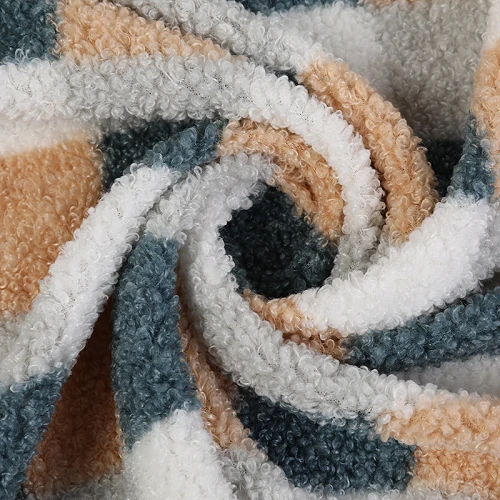 Plaid   Tisk   Sherpa   Fleece   Látka