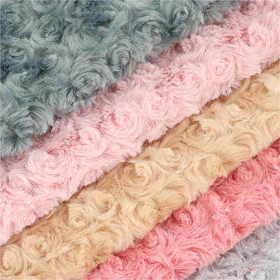 Růže Embossed PV Fleece Fabric