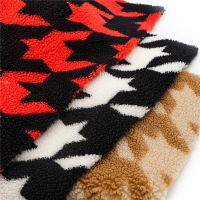 Fleecová tkanina Jacquard Sherpa
