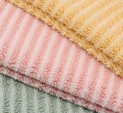 Striped Sherpa Fabric For Toys