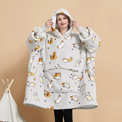 Cozy Sherpa Hoodie Blanket
