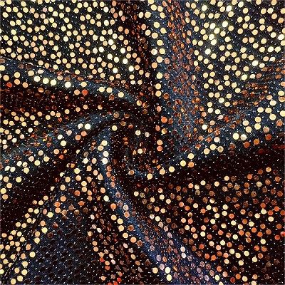 Elastická textilie Gloden Color Color Lurex