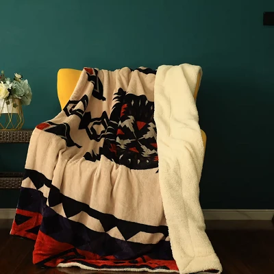 Print Coral Blanket
