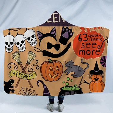 Přikrývka s kapucí s rukávy